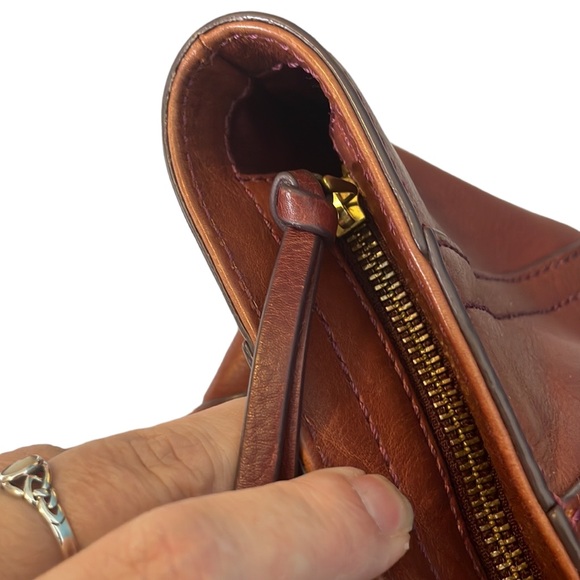 FOSSIL EMMAT TOTE - BEAUTIFUL SOFT LEATHER IN COGNAC - Picture 7 of 11